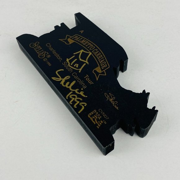 Shelia's Shelia Sheila Palmetto Carriage Tour CVN07 Signed By Artist Wood Art - Picture 6 of 11